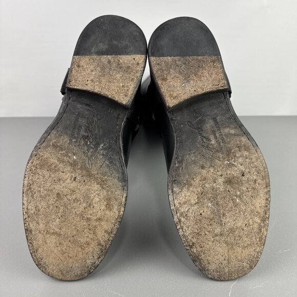 Frye Phillip Harness Tall Boots Riding Leather Back Zip Black 76850 Womens 8.5 B - Picture 13 of 16